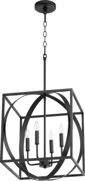 Quorum 8150-4-69 Four Light Pendant, Textured Black