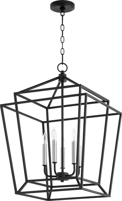 Quorum 8807-5-69 Five Light Entry Pendant, Textured Black