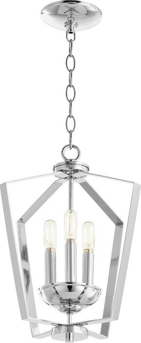 Quorum 894-3-14 Three Light Entry Pendant, Chrome