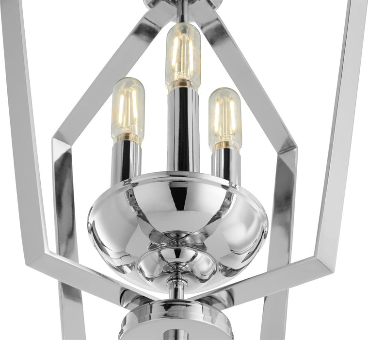 Quorum 894-3-14 Three Light Entry Pendant, Chrome