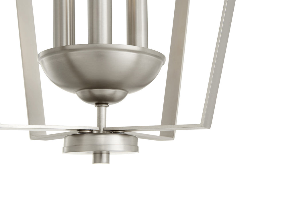 Quorum 894-3-65 Three Light Entry Pendant, Satin Nickel