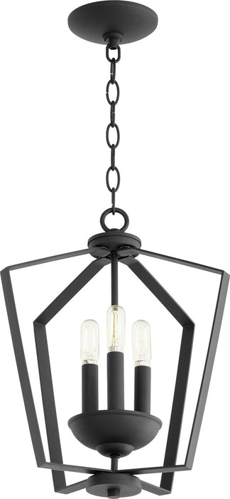 Quorum 894-3-69 Three Light Entry Pendant, Textured Black