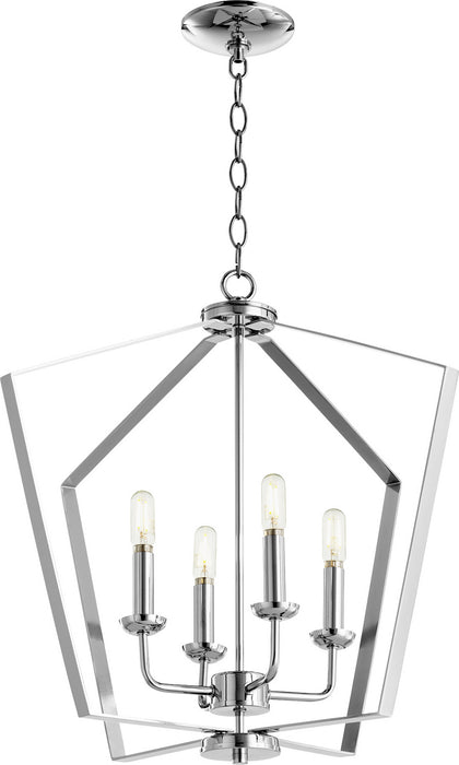 Quorum 894-4-14 Four Light Entry Pendant, Chrome