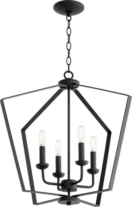 Quorum 894-4-69 Four Light Entry Pendant, Textured Black