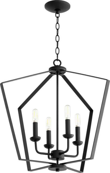 Quorum 894-4-69 Four Light Entry Pendant, Textured Black