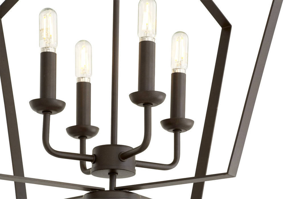 Quorum 894-4-86 Four Light Entry Pendant, Oiled Bronze