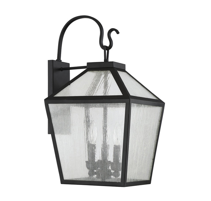 Savoy House 5-101-BK Three Light Wall Lantern, Black