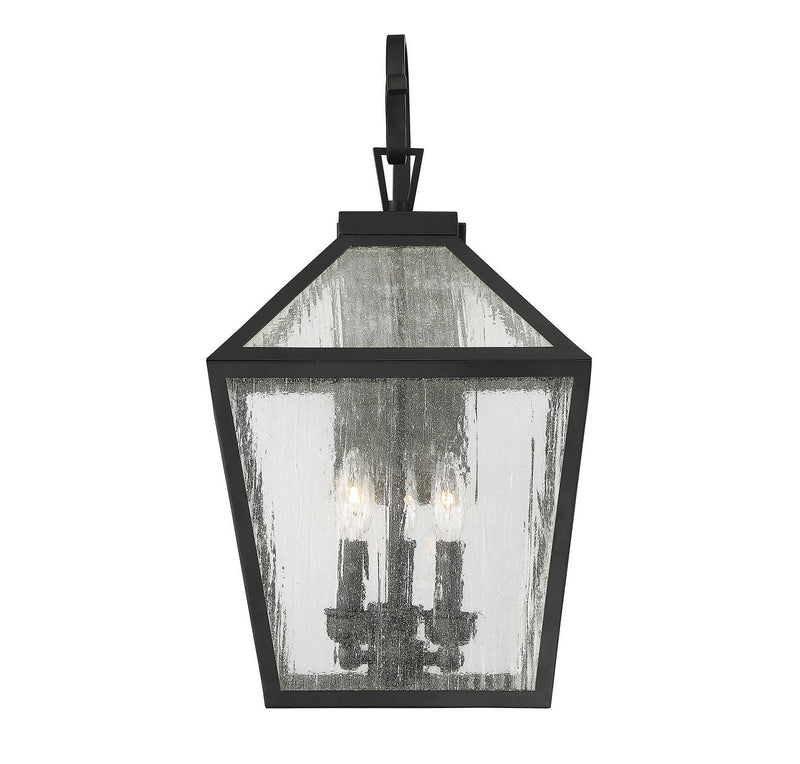 Savoy House 5-101-BK Three Light Wall Lantern, Black