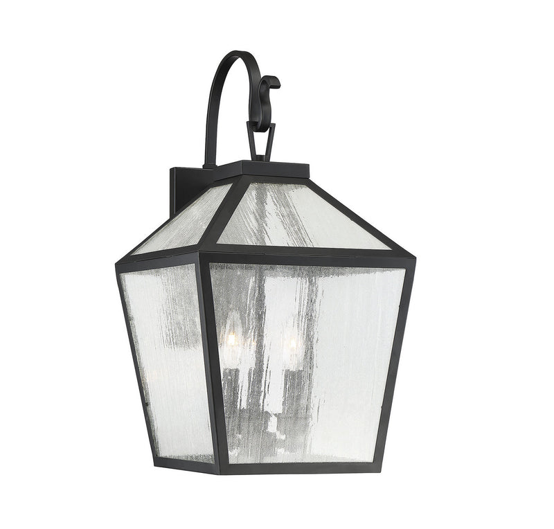 Savoy House 5-101-BK Three Light Wall Lantern, Black