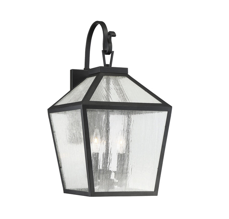 Savoy House 5-101-BK Three Light Wall Lantern, Black
