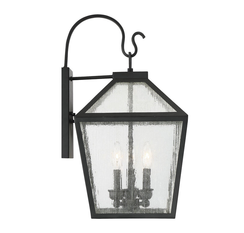 Savoy House 5-101-BK Three Light Wall Lantern, Black