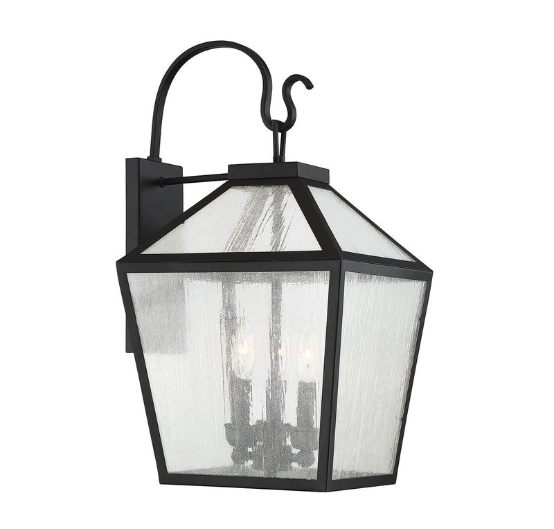 Savoy House 5-101-BK Three Light Wall Lantern, Black