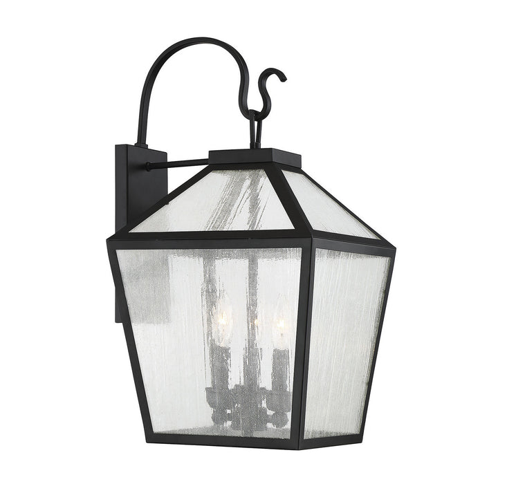 Savoy House 5-101-BK Three Light Wall Lantern, Black