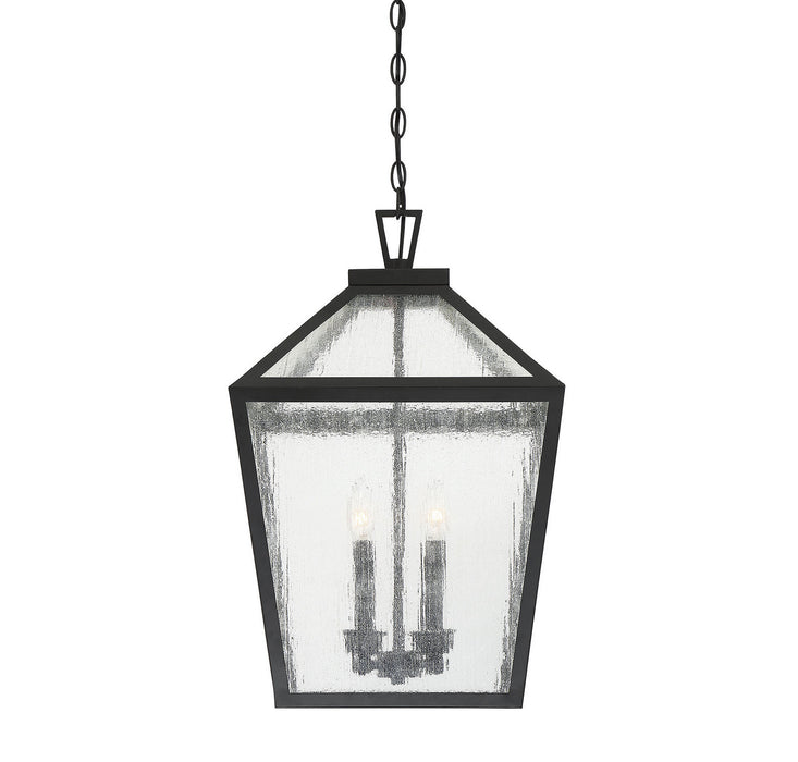 Savoy House 5-104-BK Four Light Outdoor Hanging Lantern, Black