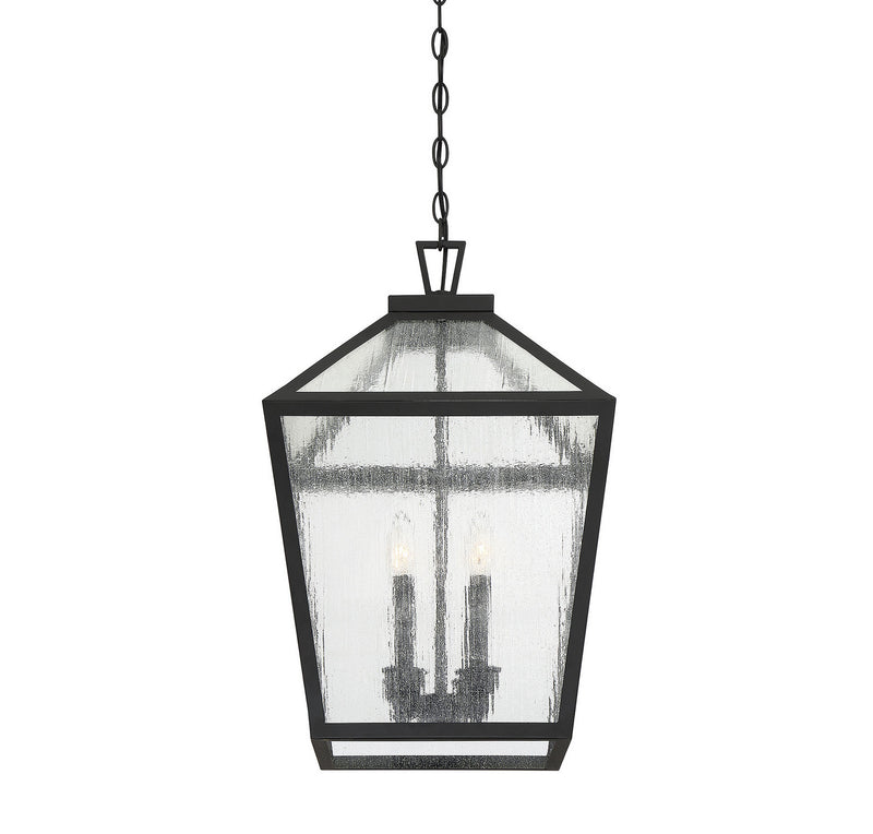 Savoy House 5-104-BK Four Light Outdoor Hanging Lantern, Black