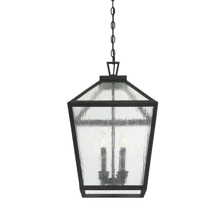 Savoy House 5-104-BK Four Light Outdoor Hanging Lantern, Black