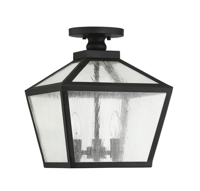 Savoy House 5-105-BK Three Light Flush Mount, Black