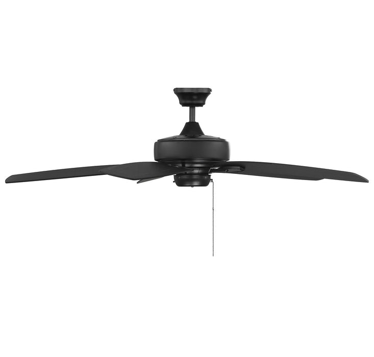 Meridian M2016MBK 52" Ceiling Fan, Matte Black