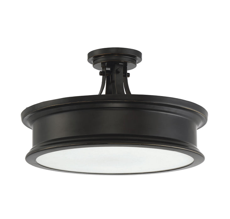 Savoy House 6-134-3-44 Three Light Semi-Flush Mount, Classic Bronze