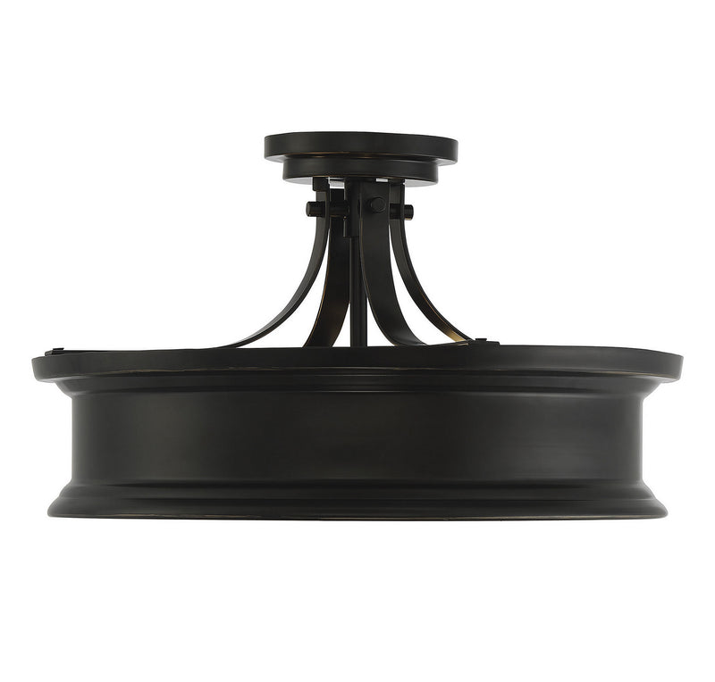 Savoy House 6-134-3-44 Three Light Semi-Flush Mount, Classic Bronze