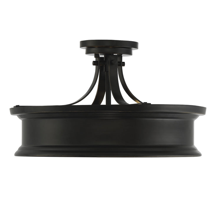Savoy House 6-134-3-44 Three Light Semi-Flush Mount, Classic Bronze