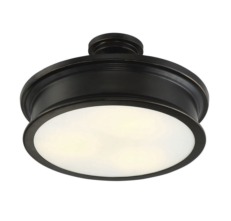 Savoy House 6-134-3-44 Three Light Semi-Flush Mount, Classic Bronze