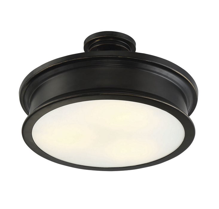 Savoy House 6-134-3-44 Three Light Semi-Flush Mount, Classic Bronze