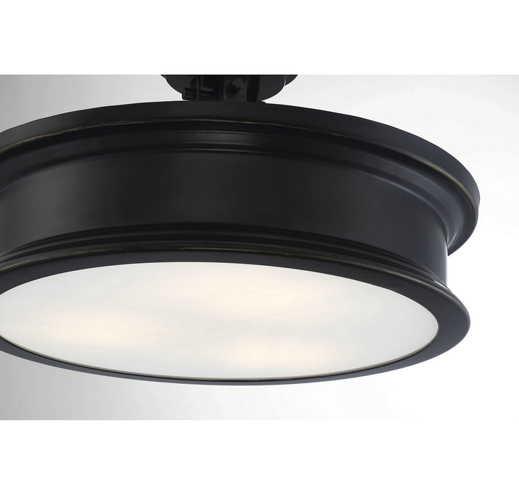 Savoy House 6-134-3-44 Three Light Semi-Flush Mount, Classic Bronze