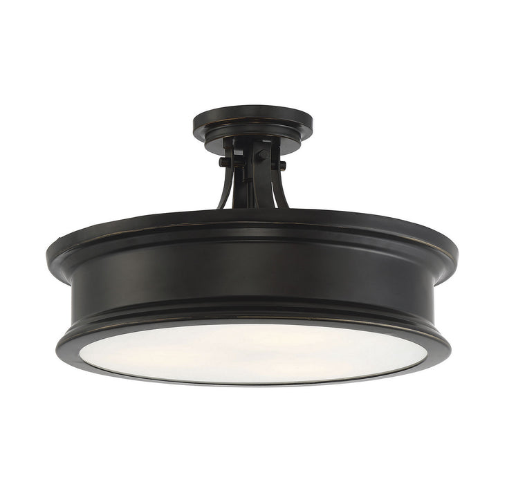 Savoy House 6-134-3-44 Three Light Semi-Flush Mount, Classic Bronze