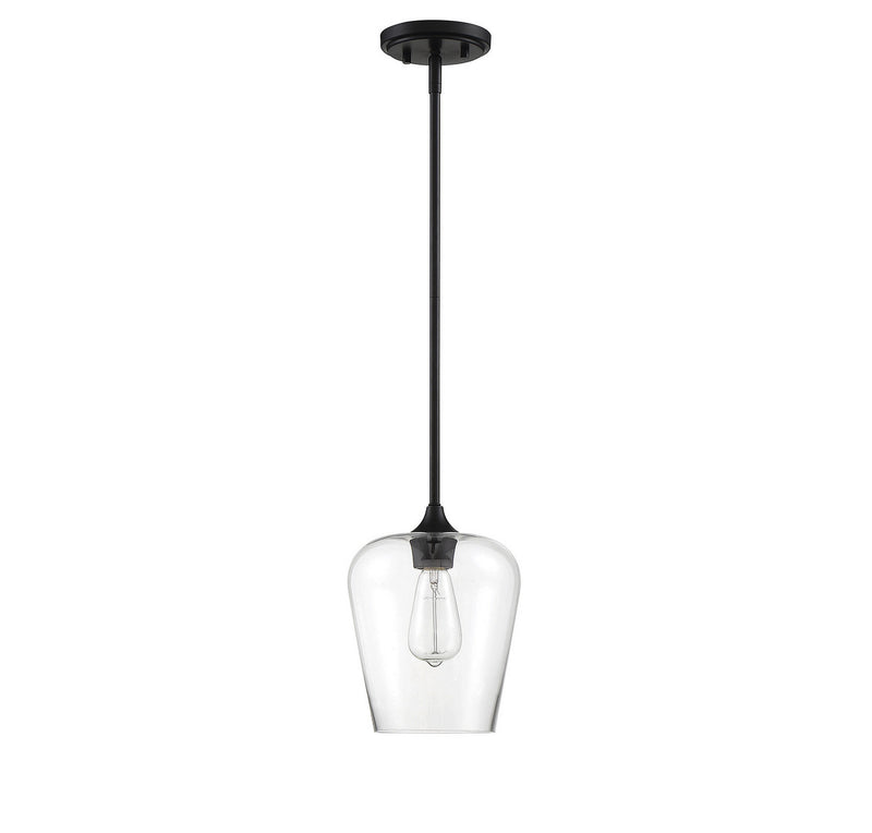 Savoy House 7-4036-1-BK One Light Pendant, Black