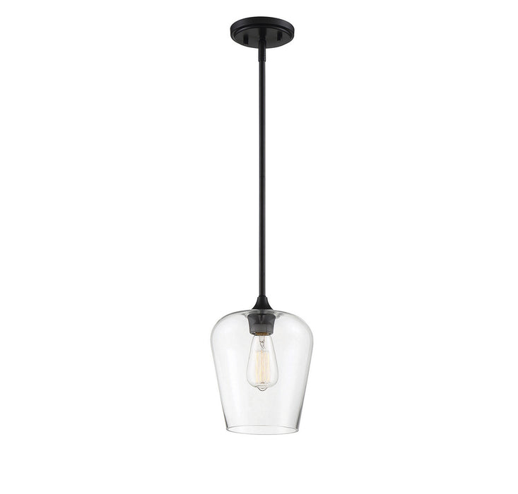 Savoy House 7-4036-1-BK One Light Pendant, Black