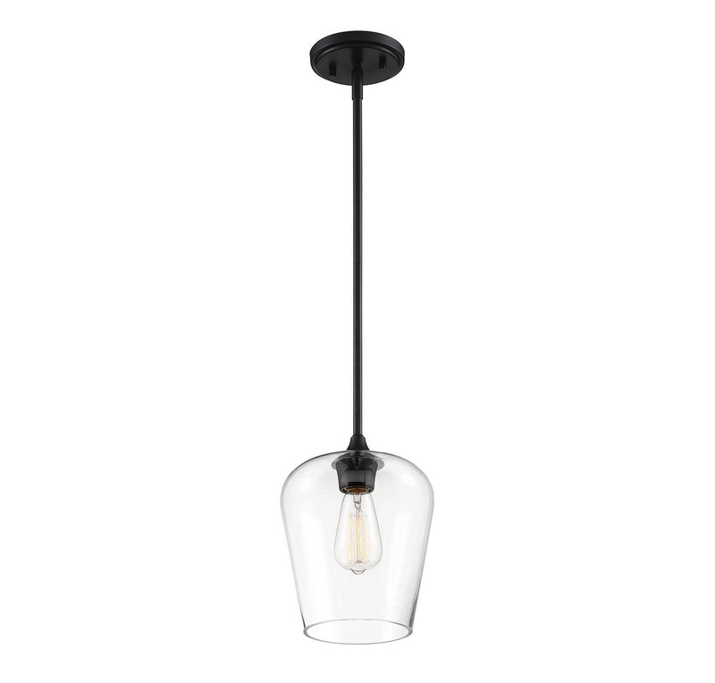 Savoy House 7-4036-1-BK One Light Pendant, Black