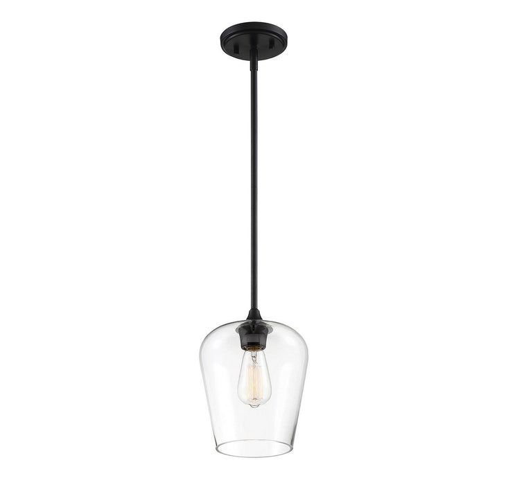 Savoy House 7-4036-1-BK One Light Pendant, Black