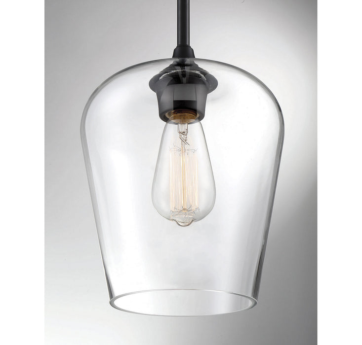 Savoy House 7-4036-1-BK One Light Pendant, Black