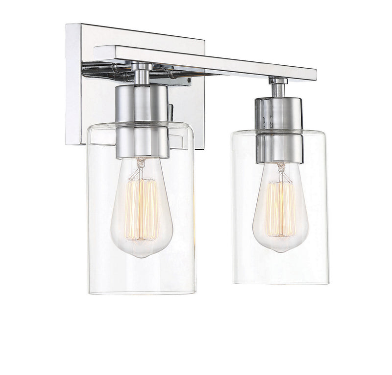 Savoy House 8-2149-2-11 Two Light Bath Bar, Polished Chrome