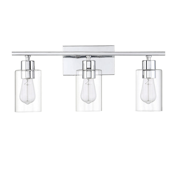 Savoy House 8-2149-3-11 Three Light Bath Bar, Polished Chrome