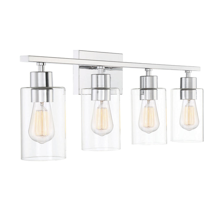 Savoy House 8-2149-4-11 Four Light Bath Bar, Polished Chrome
