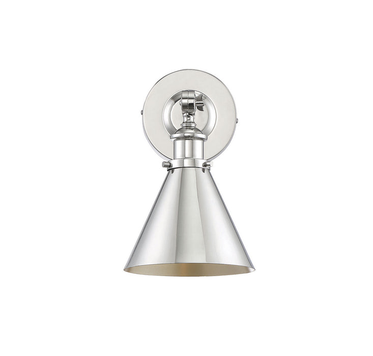 Savoy House 9-0901-1-109 One Light Wall Sconce, Polished Nickel