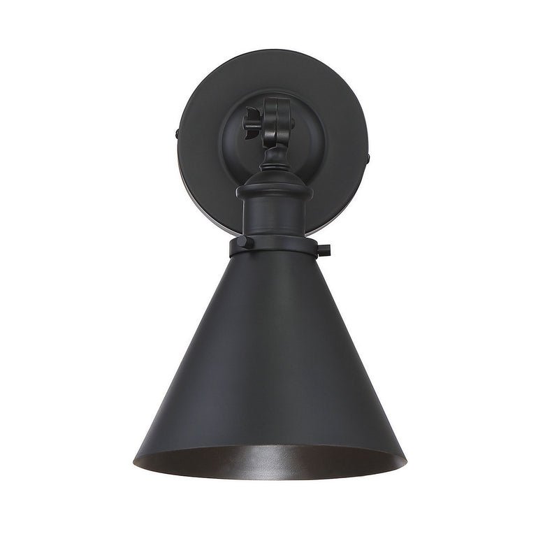 Savoy House 9-0901-1-89 One Light Wall Sconce, Matte Black