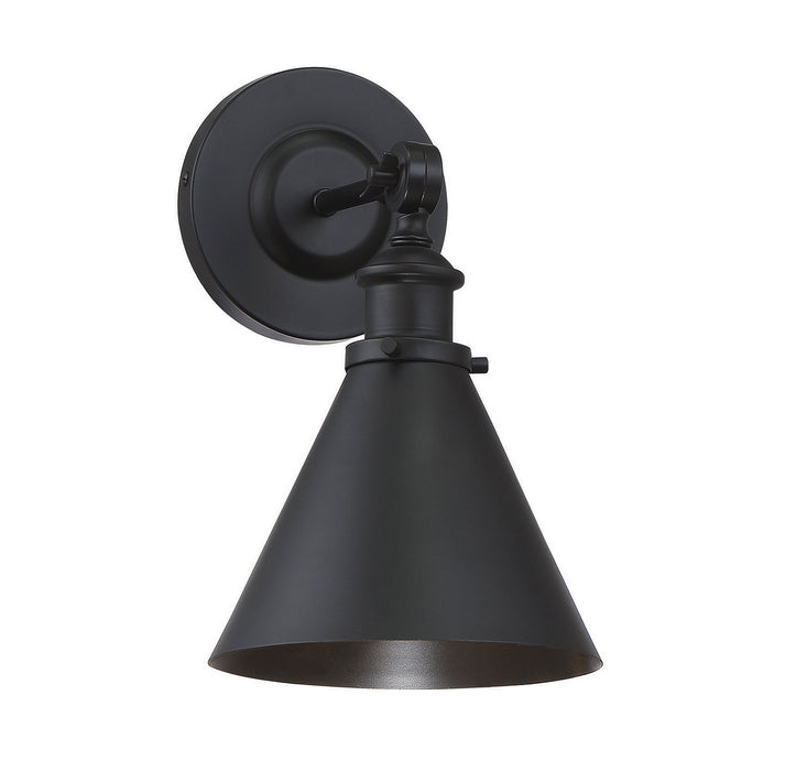 Savoy House 9-0901-1-89 One Light Wall Sconce, Matte Black