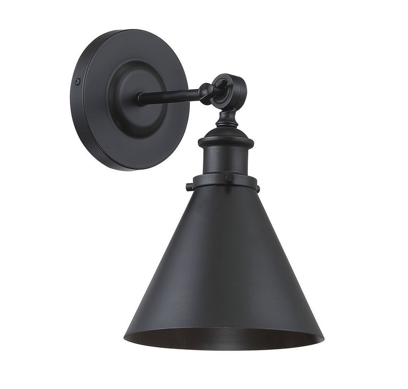 Savoy House 9-0901-1-89 One Light Wall Sconce, Matte Black