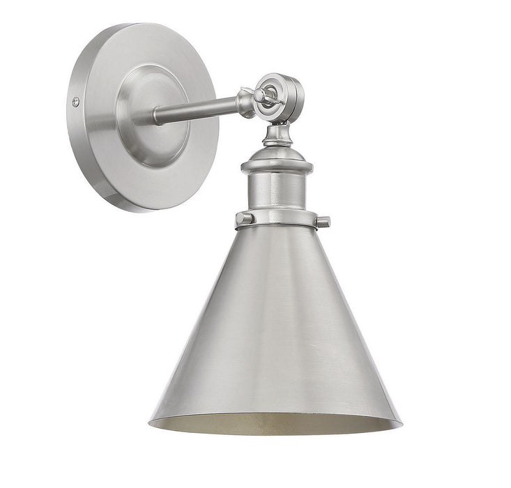 Savoy House 9-0901-1-SN One Light Wall Sconce, Satin Nickel