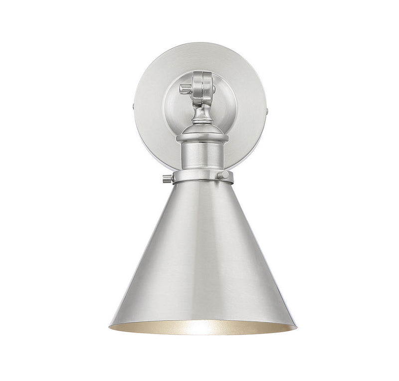 Savoy House 9-0901-1-SN One Light Wall Sconce, Satin Nickel