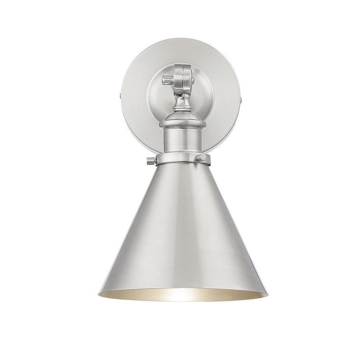 Savoy House 9-0901-1-SN One Light Wall Sconce, Satin Nickel