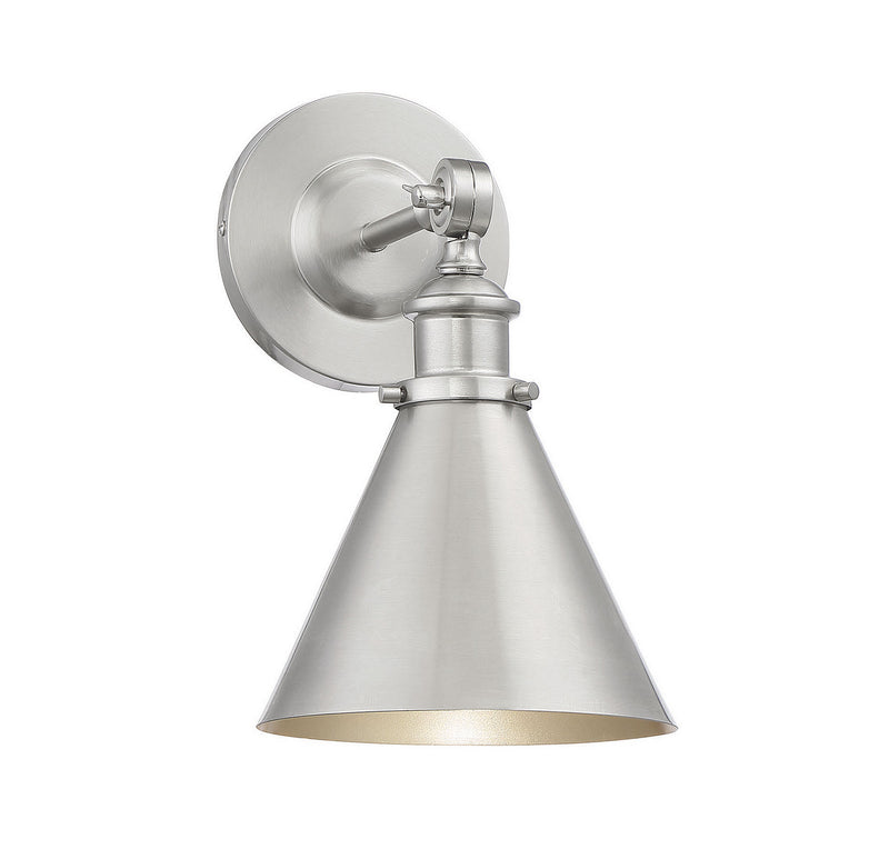 Savoy House 9-0901-1-SN One Light Wall Sconce, Satin Nickel
