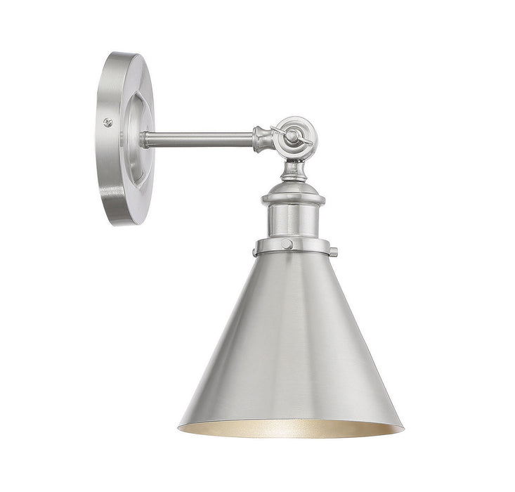 Savoy House 9-0901-1-SN One Light Wall Sconce, Satin Nickel