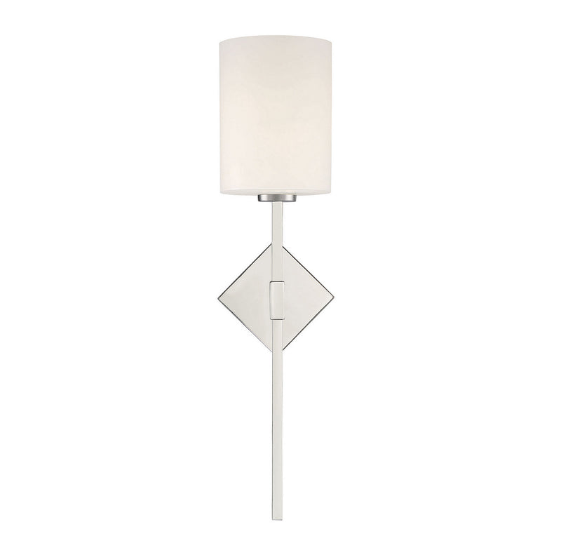 Savoy House 9-0902-1-109 One Light Wall Sconce, Polished Nickel