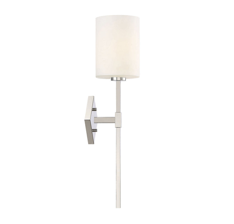 Savoy House 9-0902-1-109 One Light Wall Sconce, Polished Nickel