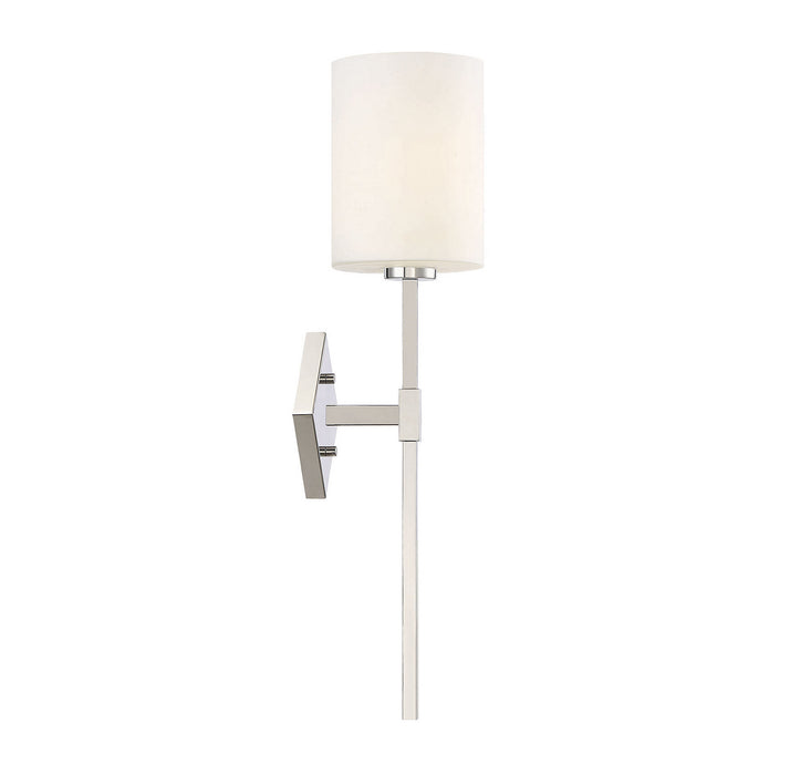 Savoy House 9-0902-1-109 One Light Wall Sconce, Polished Nickel