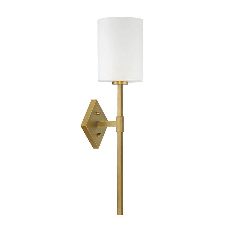 Savoy House 9-0902-1-322 One Light Wall Sconce, Warm Brass